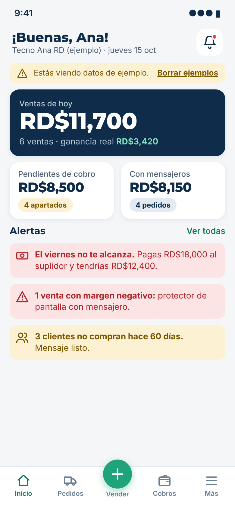 Inicio de la app